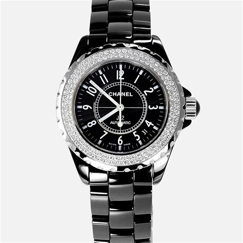 chanel j12 watch black diamonds|chanel new j12 watch price.